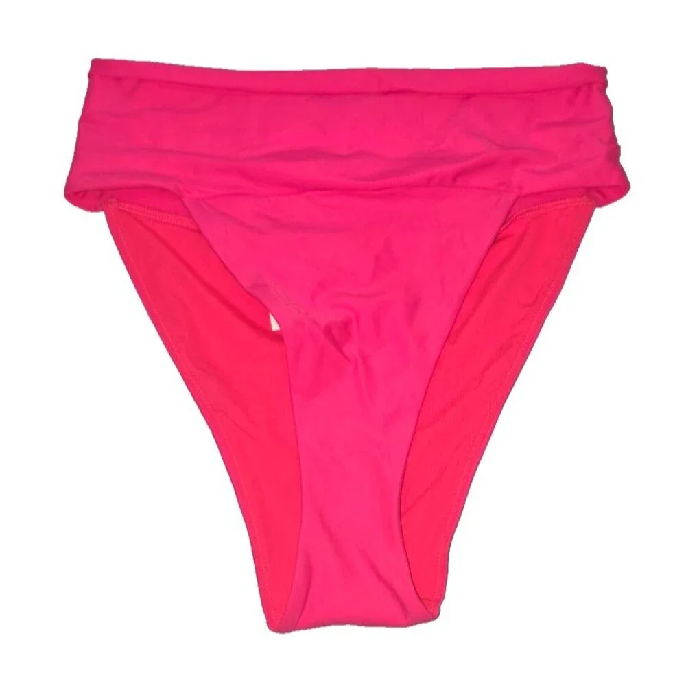 Aerie Pink High Cut Cheeky Swim Bathing Suit Bottom Sizes Medium M NEW $24.95